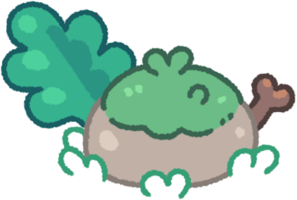 石頭後的樹枝？